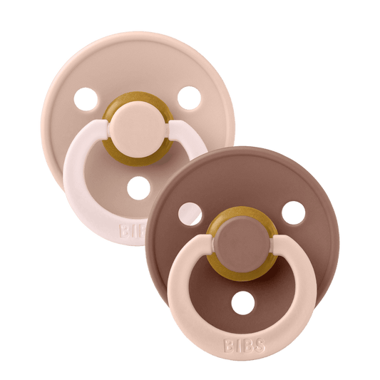 BIBS Pacifier Studio Colour 2 PACK Fusion Latex size 3 Blush Woodchuck Mix