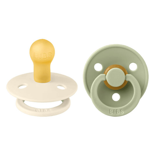 BIBS Pacifier Colour 2 Pack Latex Ivory/Sage Size 3