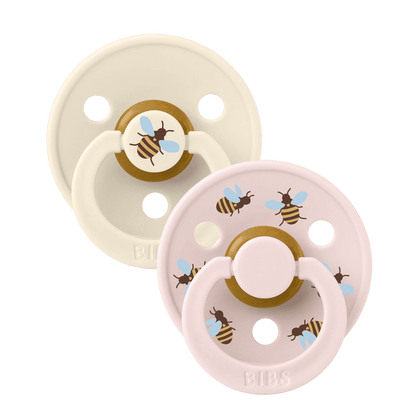 BIBS Pacifier Studio Colour 2 PACK Bumblebee Latex size 1 Ivory Mix