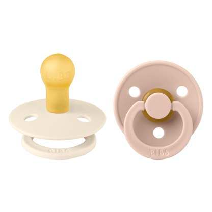 BIBS Pacifiers Latex Colour 2-Pack - Ivory/ Blush