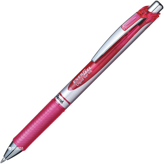 Pentel Energel 0.7Mm Retractable Liquid Gel Roller Pen - Pink  Ink