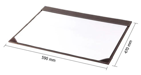 Desk Brown Leather Mat 59X47cm