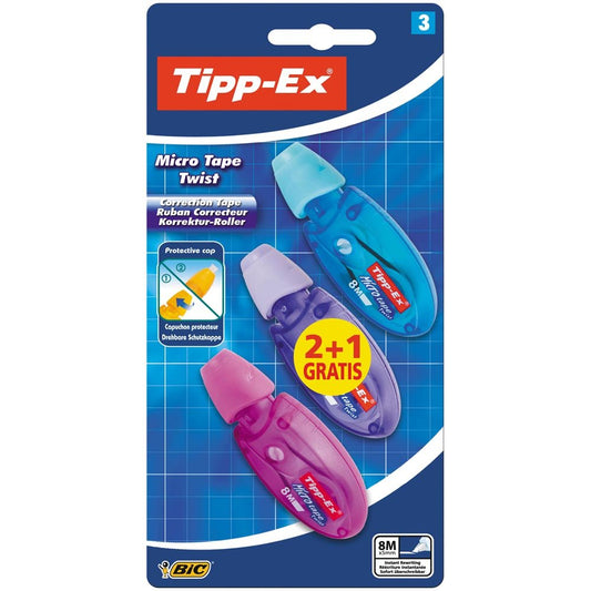 TIPP-EX Micro Tape Twist Packet of 3