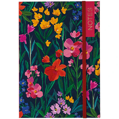 Flower Design 64 Page Lined A5 Notebook