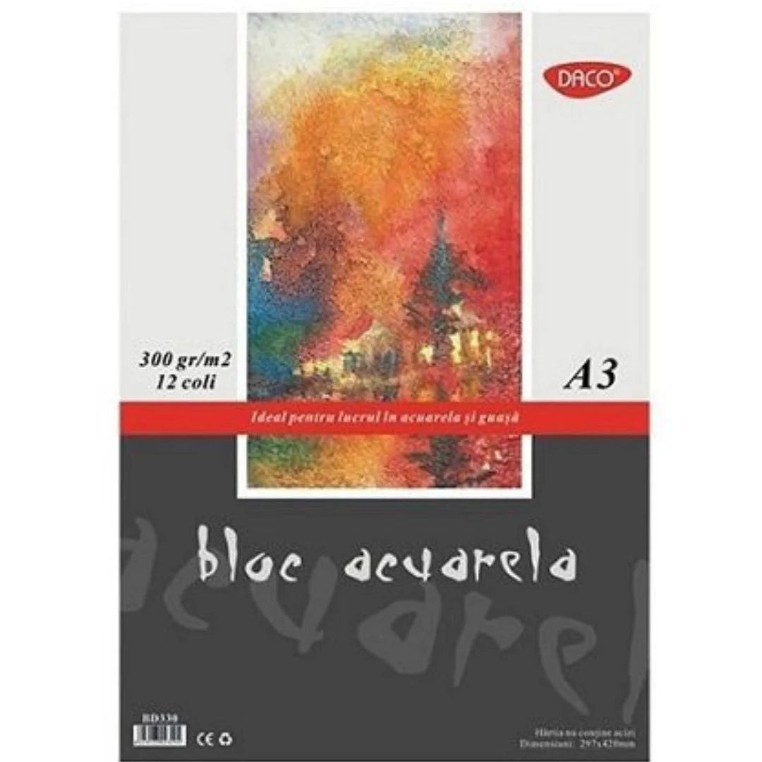 A3 Daco Drawing Pad - Watercolor 300g BD330