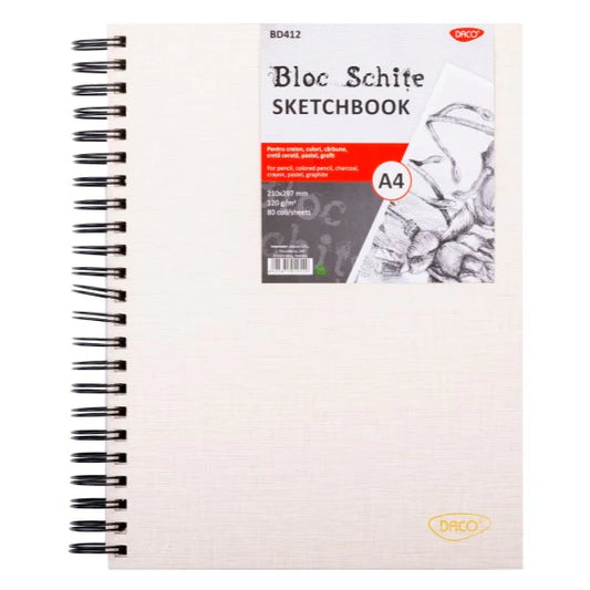 Daco A4 Hardbound Sketch Book 80 sheets, 120grms