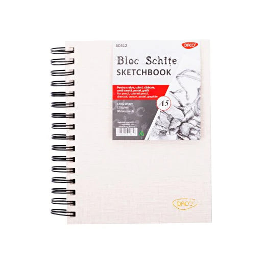 Daco A5 Hardbound Sketch Book 80 sheets, 120grms