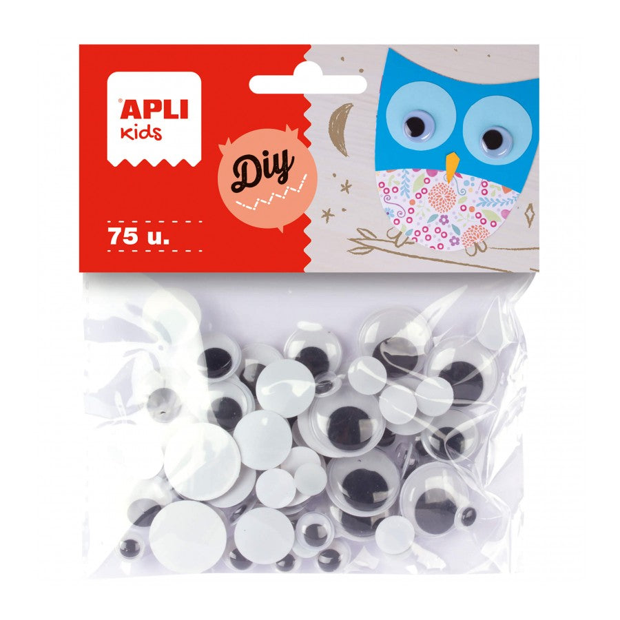 Moving eyes black round