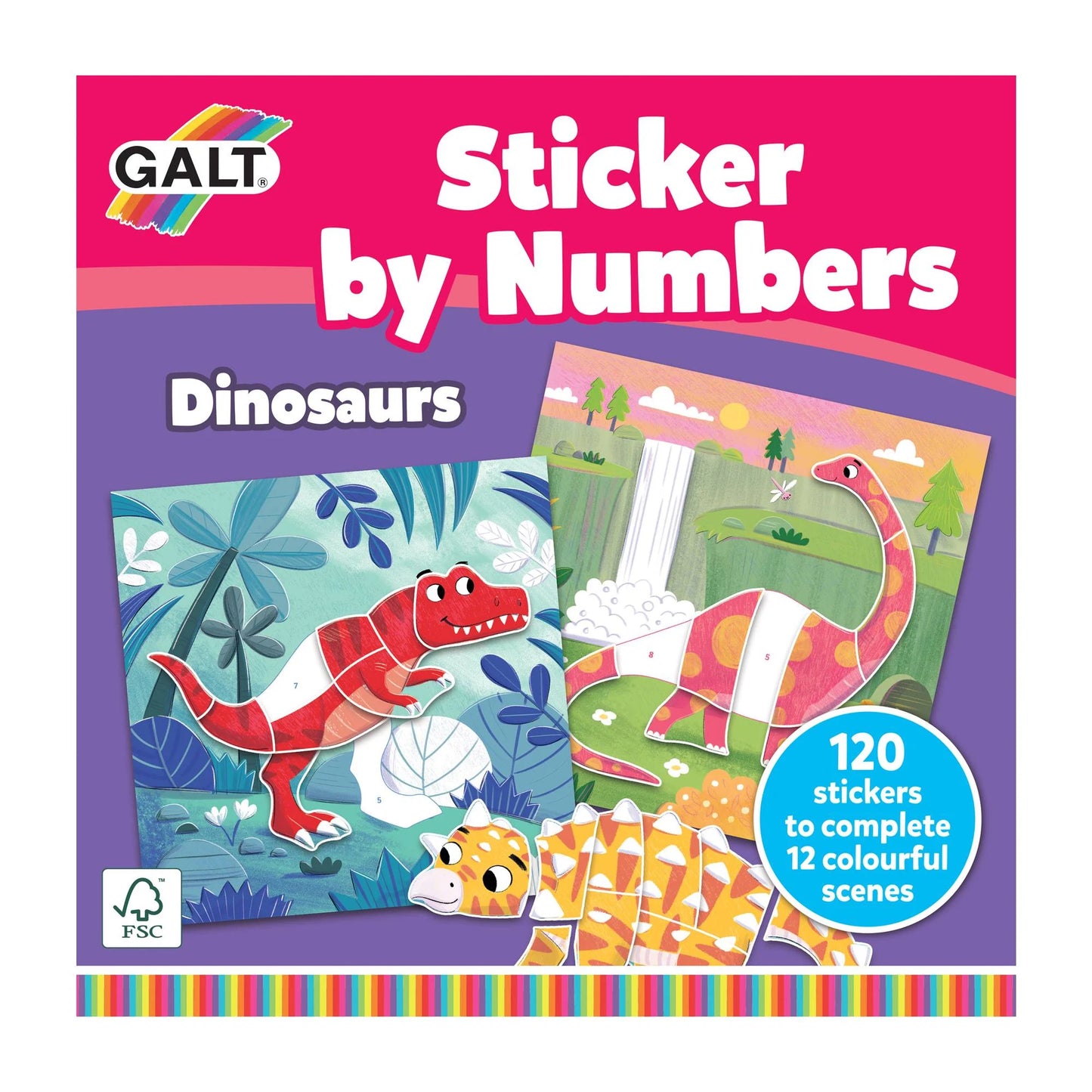 Sticker by Numbers Dinosaurs - GALT