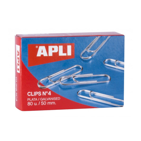 Paper Clips with silver finish x80