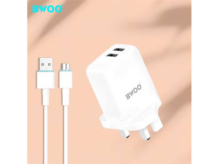 BWOO 2 USB Fast Charger Type C