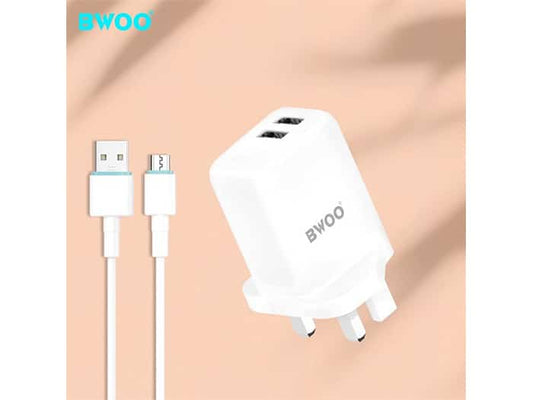 BWOO 2 USB Fast Charger Type C