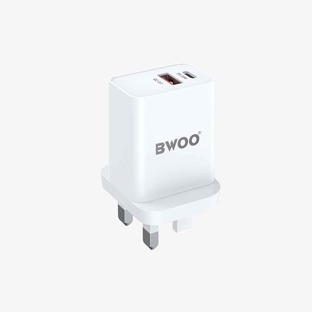 BWOO Dual Port Pd20w+QC 3.0 Dual Fast Charger