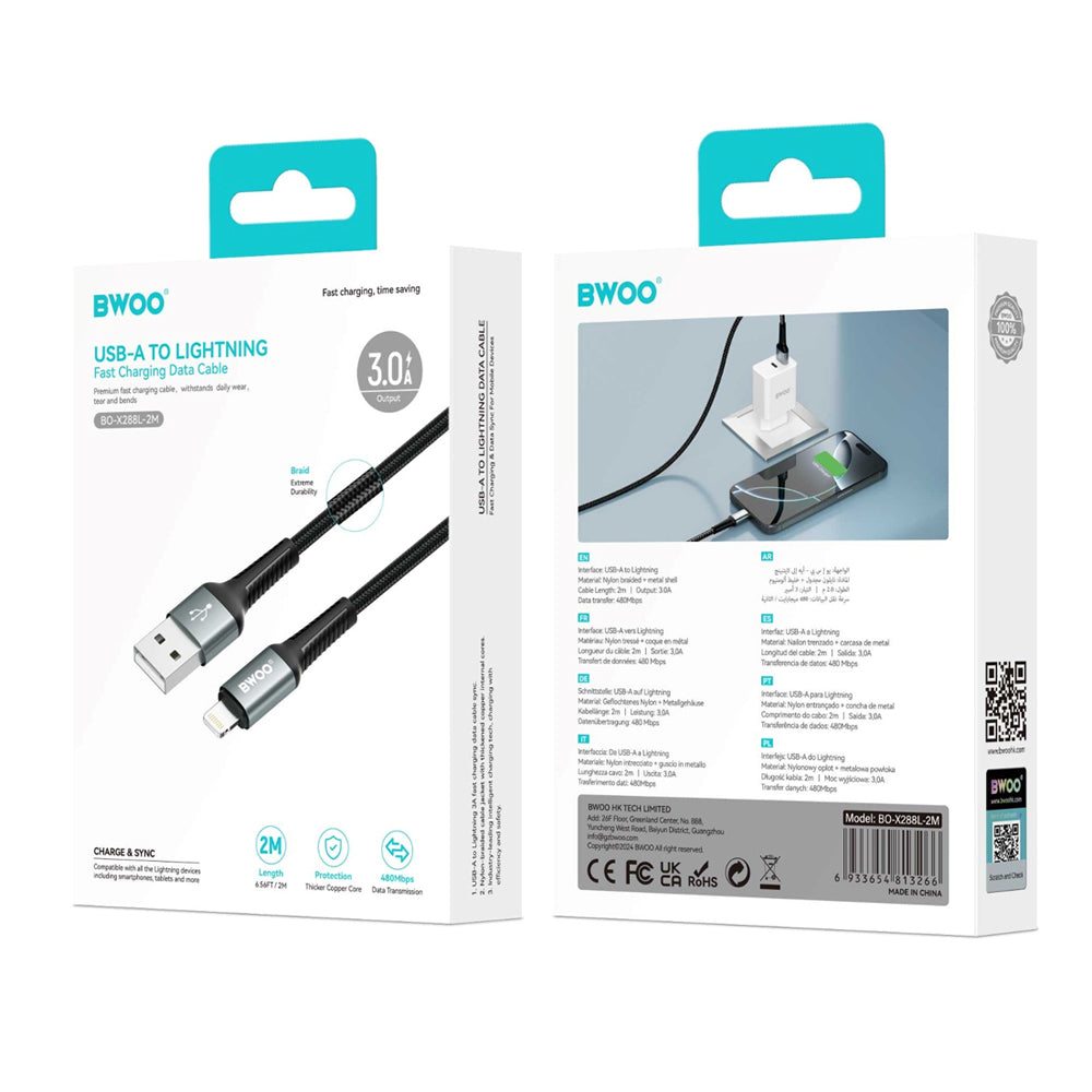 BWOO Charging Cable Usb-A To Usb-L 2M