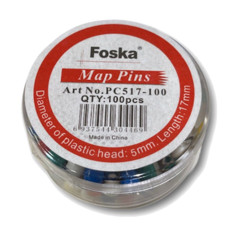 Foska - Colored Pins Chalkboard 5mm In Box of 100 Pieces PC517