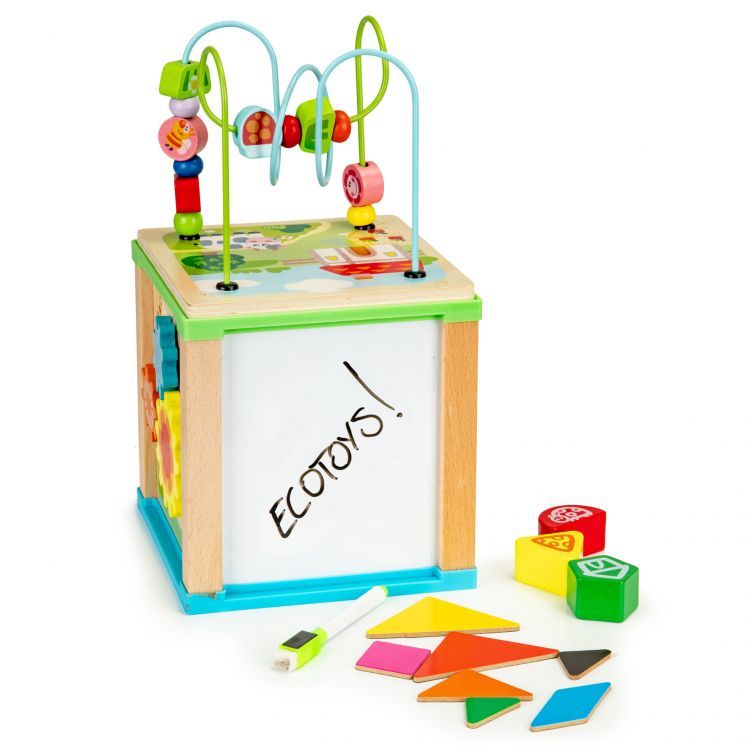 Wooden educational cube EcoToys