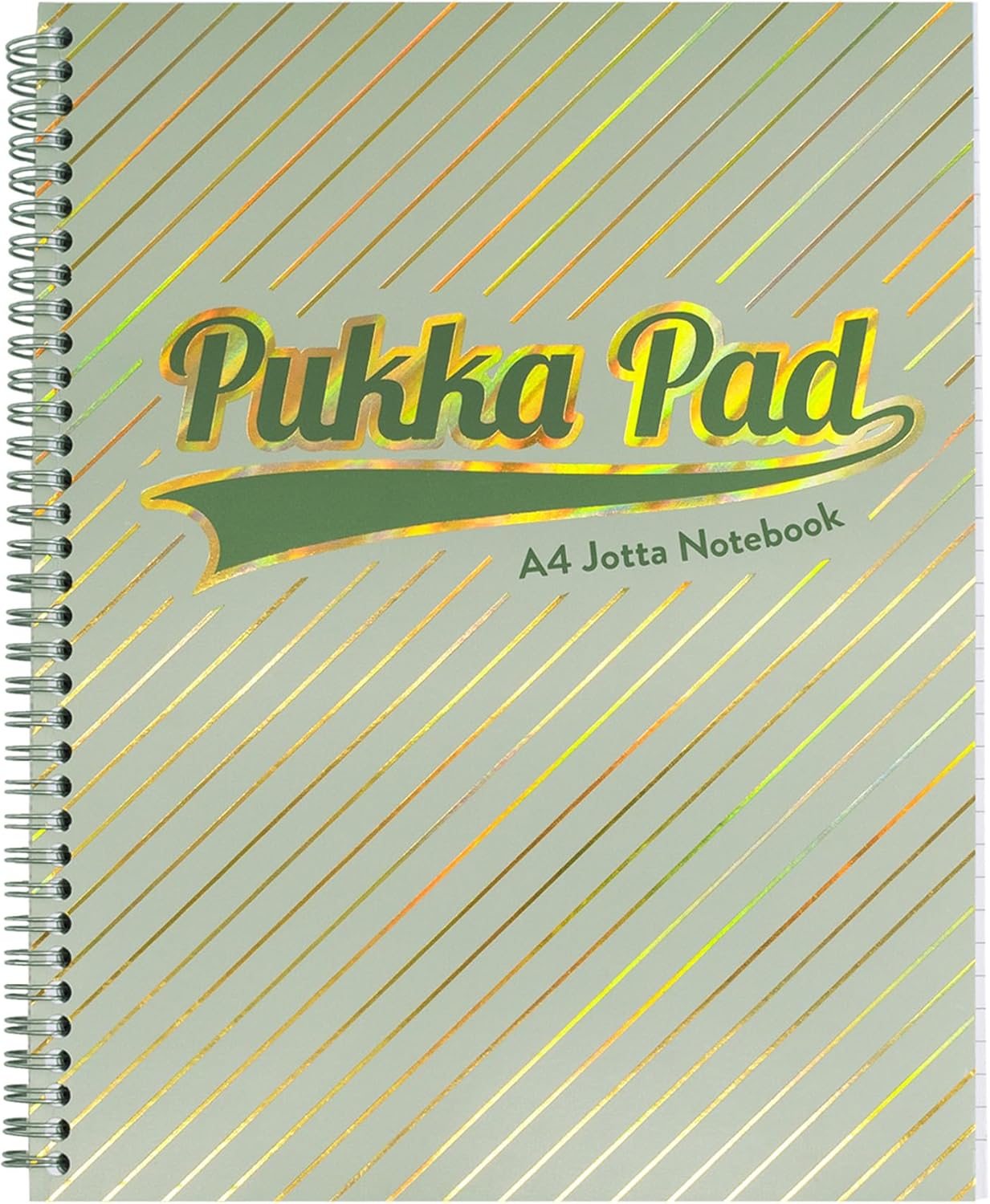 Pukka Pad Haze A4 Jotta Notebook -  Gold Slanting lines Card Cover Wire Bound Notepad