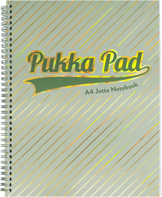 Pukka Pad Haze A4 Jotta Notebook -  Gold Slanting lines Card Cover Wire Bound Notepad