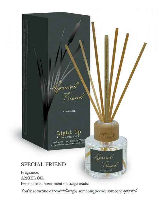 'Special Friend' Scentiment Candle Angel Oil 100ml Natural Reed Diffuser