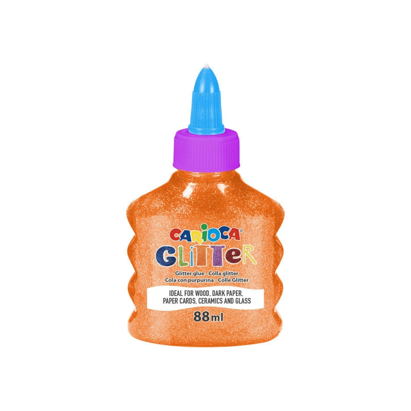 Carioca Glitter Glue Orange 88ml
