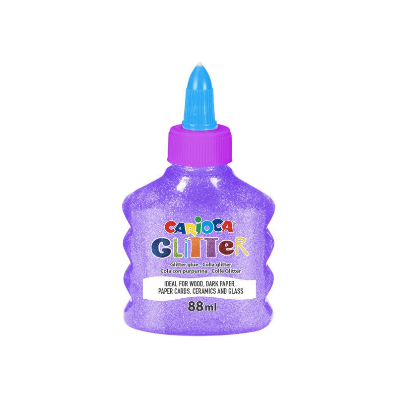 Carioca Glitter Glue Purple 88ml