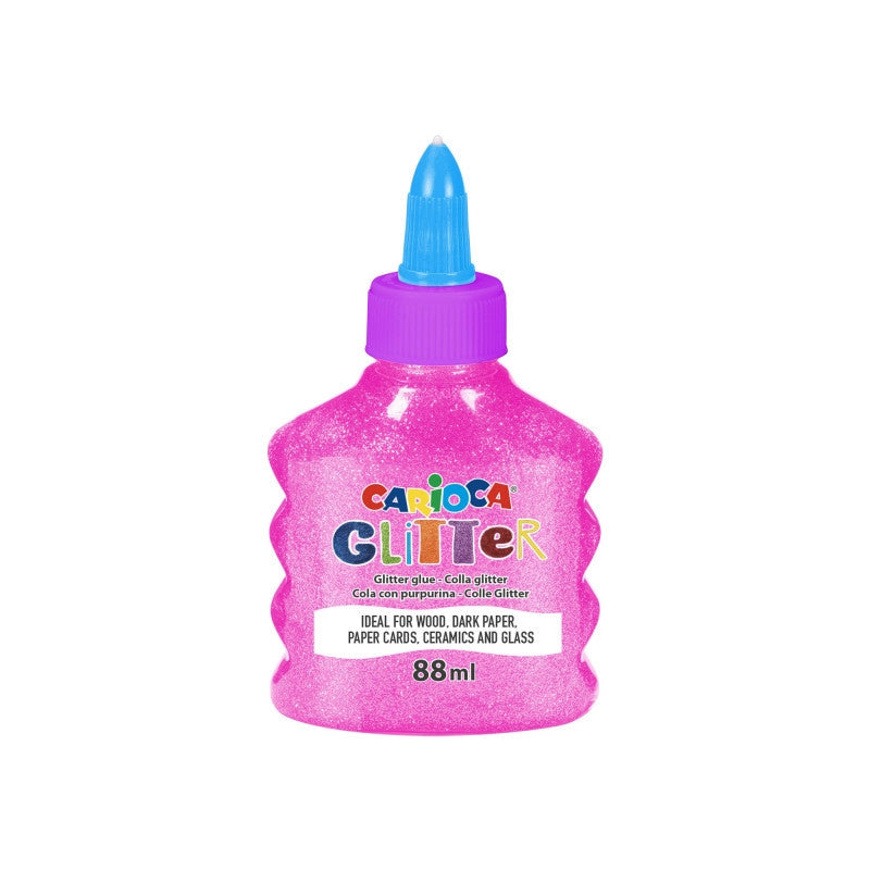 Carioca Glitter Glue Pink 88ml