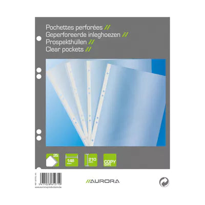 Punched Pockets - 148mm x 210 mm (25 pockets)