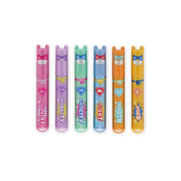 LEGAMI Set of 6 Mini Highlighters – Teddy’s Superpower