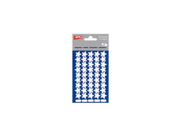 Apli Silver Sticker Stars Pack Of 2 Sheets