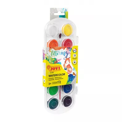 JOVI Watercolor paint set + brush x12