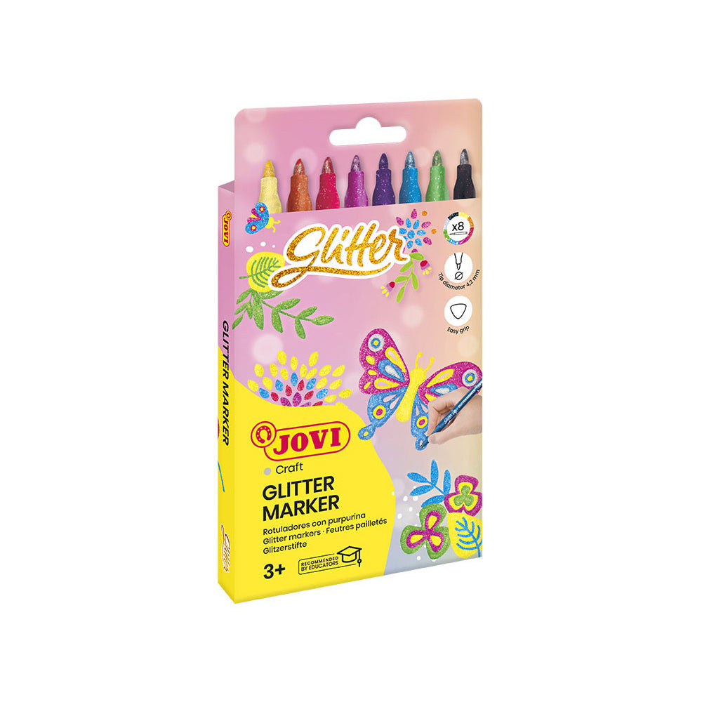 Jovi Glitter Markers x8 3yrs+