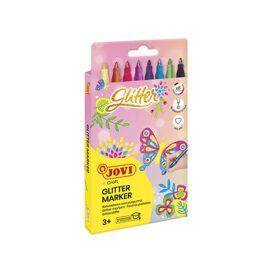 Jovi Glitter Markers x8 3yrs+