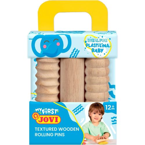 JOVI - My First Textured Wooden Rolling Pins A Pack Of 3pcs