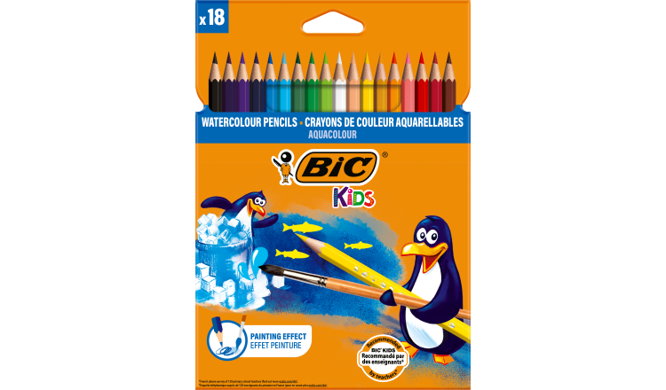 BIC Kids Watercolour Pencils 24 Pack Multi Colour