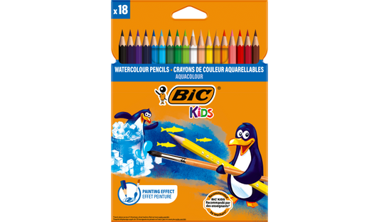 BIC Kids Watercolour Pencils 24 Pack Multi Colour