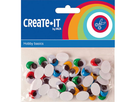 Wiggle eyes colour oval  x40