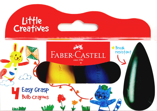 Faber-Castell Little Creatives Easy Grasp Bulb Crayons Pack of 4