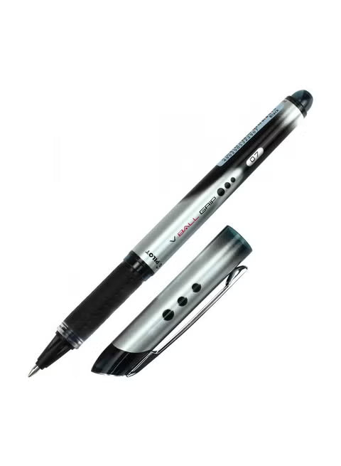 Pilot VBALL Grip Point liquid ink rollerball pen Rubber Grip, 0.7mm ball with black ink