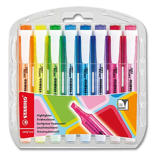 STABILO SWING COOL HIGHLIGHTERS X8