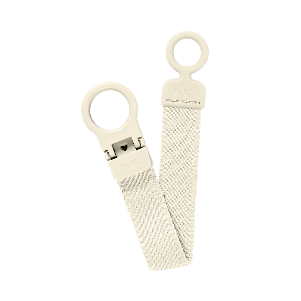 Bibs Pacifier Clip Loop Ivory