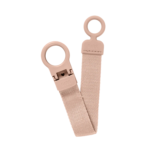 Bibs Pacifier Clip Loop Blush