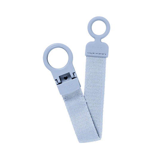 Bibs Pacifier Clip Loop Dusty Blue