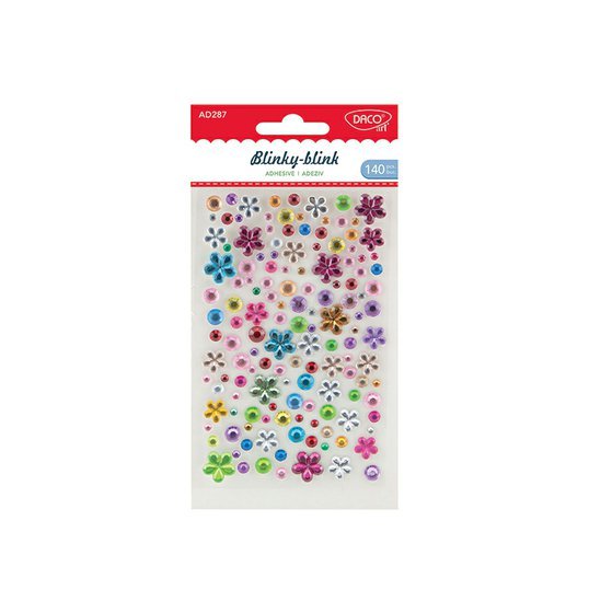 Daco - Hemisphere and flower self adhesive sparkles 140pcs