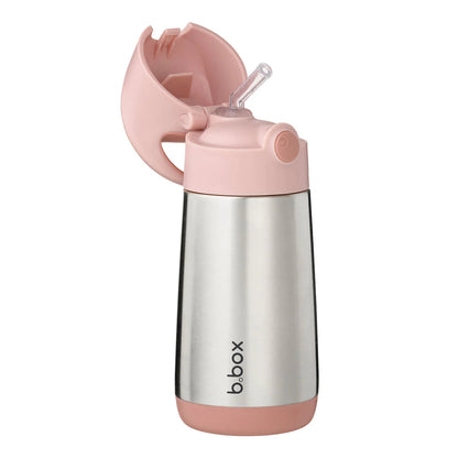 b.box 350ml Insulated Straw Drink Bottle - Blush Crush