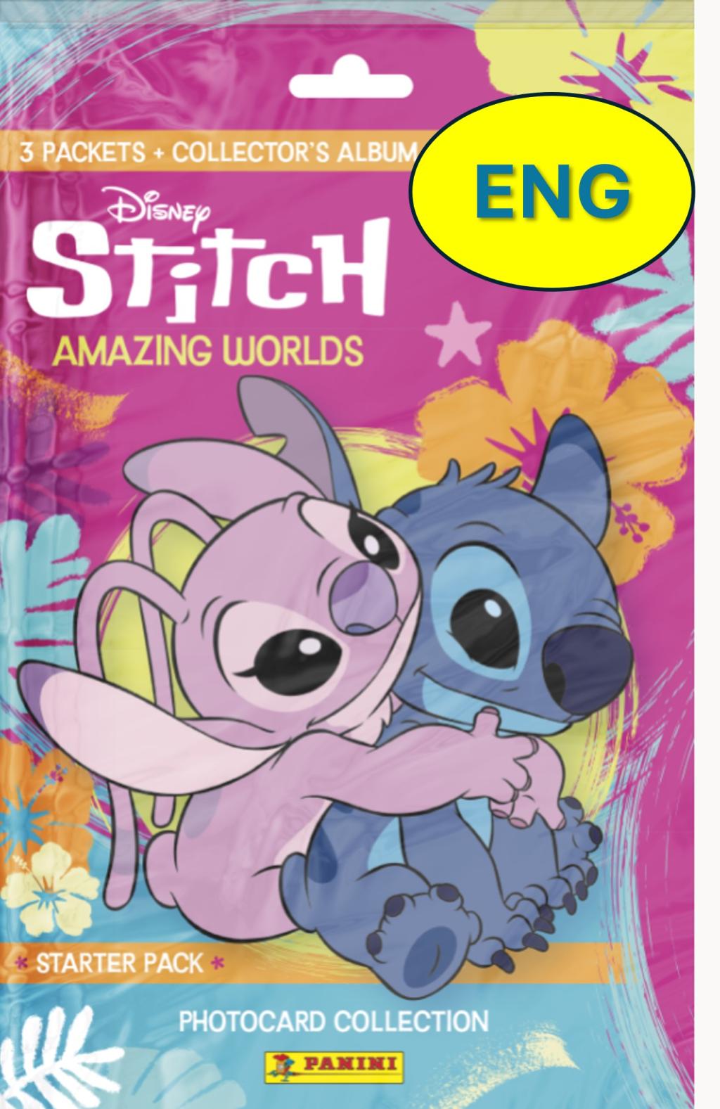 PANINI DISNEY - Stitch Amazing Worlds Album Starter Pack Album + 3 packets