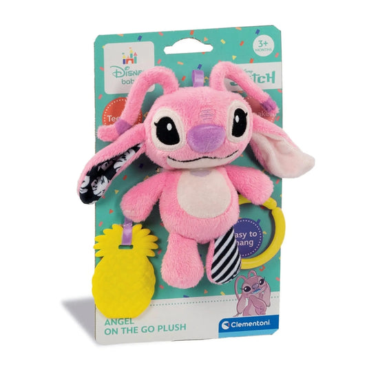 Clementoni - Disney Baby Stitch Angel Soft Rattle Pink