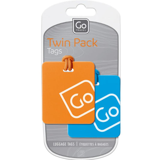 Go Travel Twin Pack Tags Orange & Blue