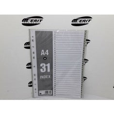 Dividers PVC A4 Grey 1-31