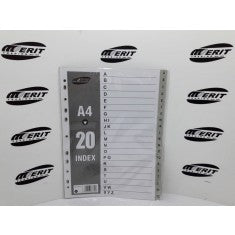 Dividers PVC A4 Grey A-Z