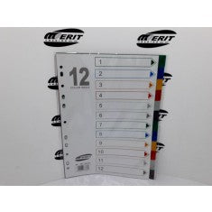 Dividers PVC A4 Multicolor x12